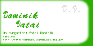 dominik vatai business card